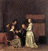 TERBORCH, Gerard The Visit qet oil painting reproduction
